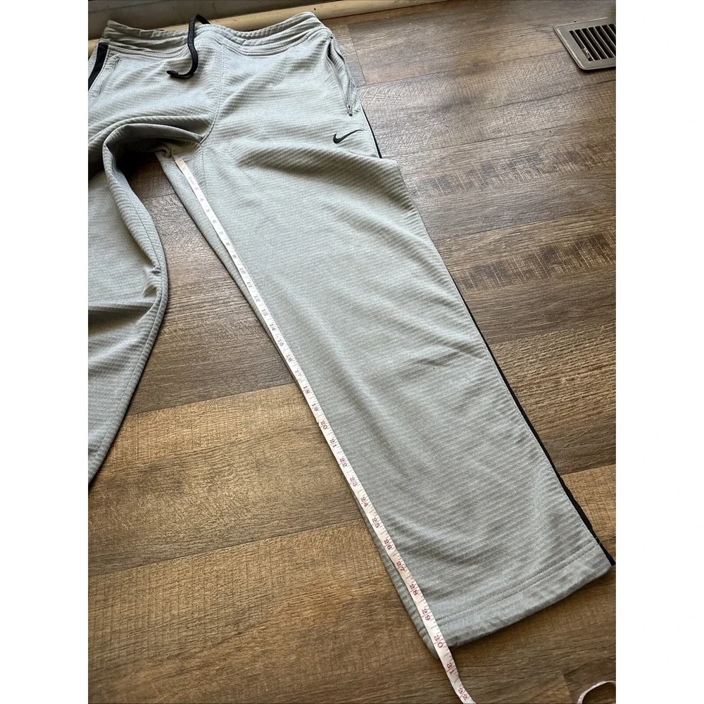 Nike KO Thermal Pants Mens Med Gray Therma Fit Fleece Sweats Drawstring 575106